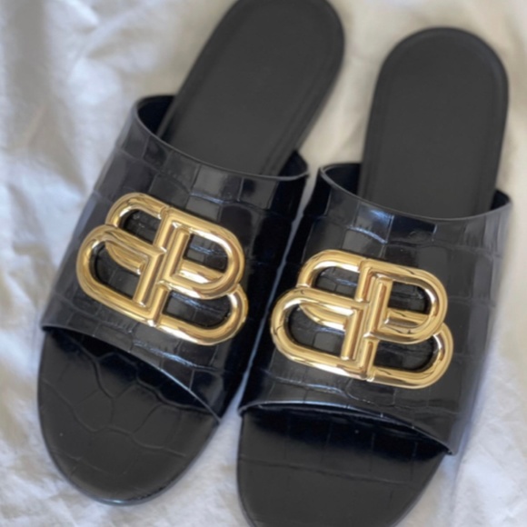 Balenciaga Shoes - Balenciaga BB leather sandals